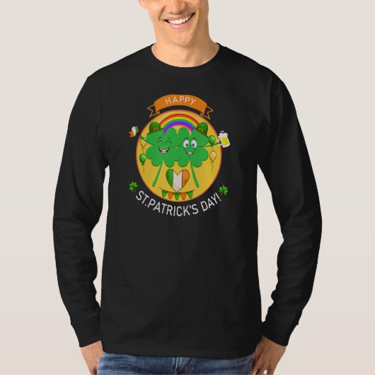 St patricks dayおもしろいシャムロ男性へックアイディア tシャツ (正面)