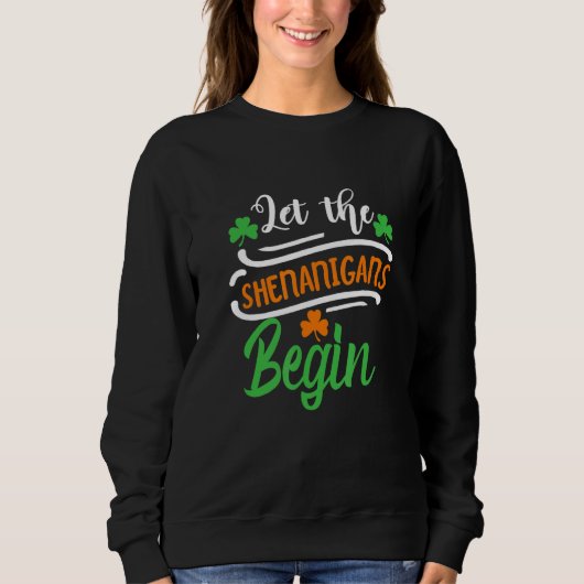 st patricks dayおもしろいシーナニガンの民を救う スウェットシャツ (正面)