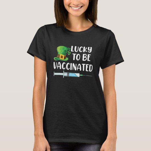 St patricks dayおもしろいダビング予防接種マスク tシャツ (正面)