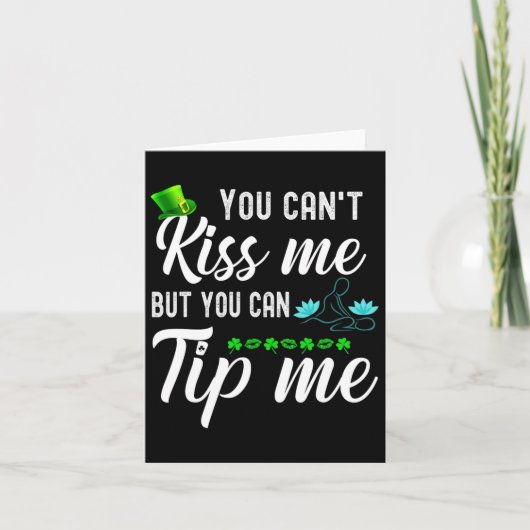 st patricks dayおもしろいティメイジセラピストメンウィメンズ カード (正面)