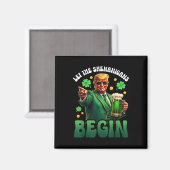 st patricks dayおもしろいトランプはシーナニガンを解放 マグネット (正面/裏面)