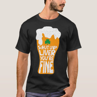 St patricks dayおもしろいドリンクギフトラッキーシャムロック tシャツ