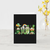St patricks dayおもしろいパトリック・コーヒー愛好家メンズ カード (黄色い花)