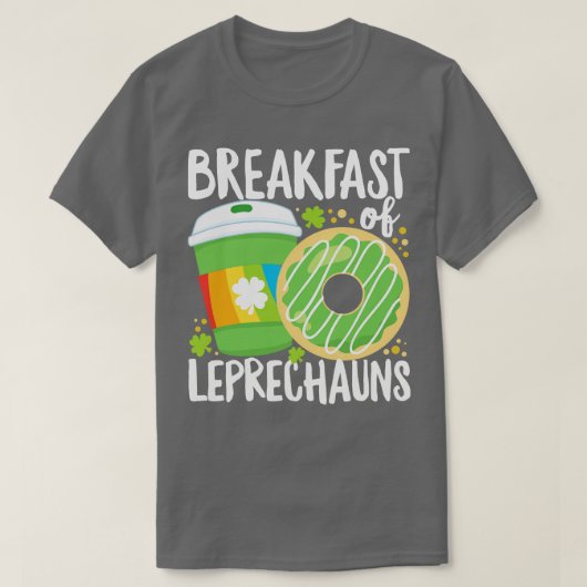 St patricks dayおもしろいブレックファーストオブスコーヒー tシャツ (デザイン正面)