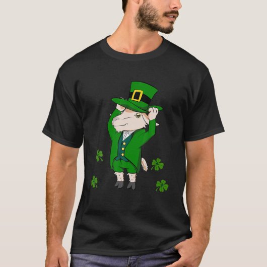 St patricks dayおもしろいヤギLeprechaun Kids Boys Tシャツ (正面)