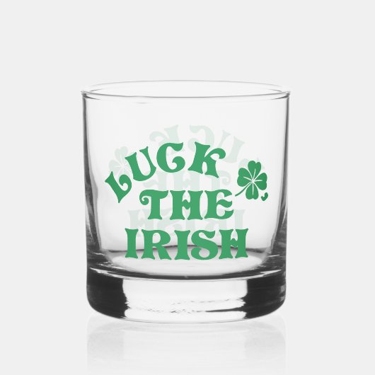st patricks dayおもしろいラック・オ・ザ・アイリッシュグループ ウイスキーグラス (正面)