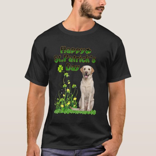 st patricks dayおもしろいラブラドールリトリエバードグッズ tシャツ (正面)