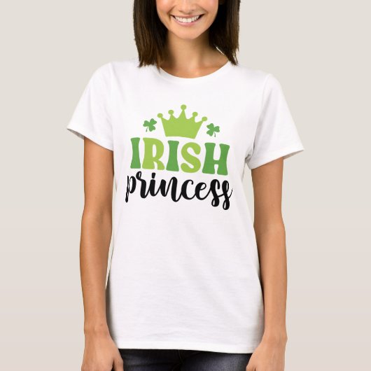 st patricks dayおもしろいTシャツアイルランドプリンセス Tシャツ (正面)