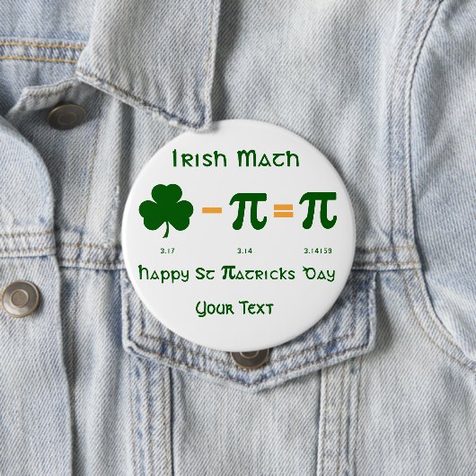 St patricks dayとパイの日ボタンバッジ名タグ 缶バッジ (インサイチュ)