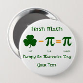 St patricks dayとパイの日ボタンバッジ名タグ 缶バッジ (正面&裏面)