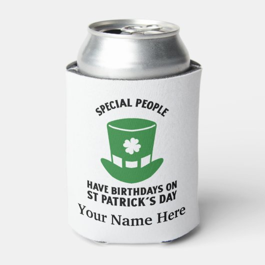 st patricks dayには特別な人が誕生日を迎える 缶クーラー (缶正面)