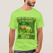 St patricks dayのためのおもしろいな小妖精のミーム tシャツ (正面)