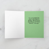 St patricks dayのシャムロックのカード カード (内部)