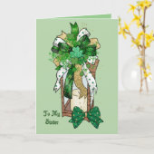 St patricks dayのシャムロックのカード カード (黄色い花)