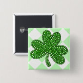 St patricks dayのシャムロックのクラシック 缶バッジ (正面&裏面)