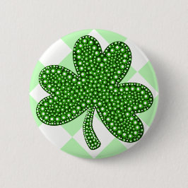 St patricks dayのシャムロックのクラシック 缶バッジ