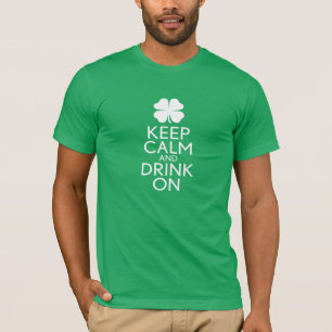 St patricks dayのシャムロック-穏やかな飲み物を保って下さい tシャツ