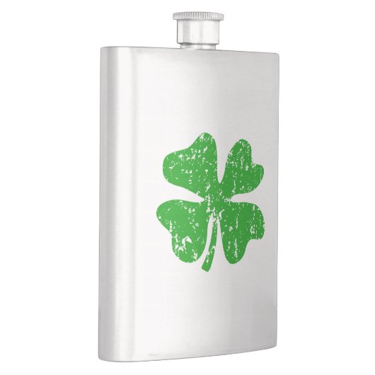St patricks dayのフラスコ|の緑のシャムロックのクローバー フラスク (右)