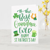 St Patrick's Dayのベスト・グランマ カード (黄色い花)