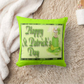 St patricks dayのマウスの帽子のクローバー クッション (ブランケット)