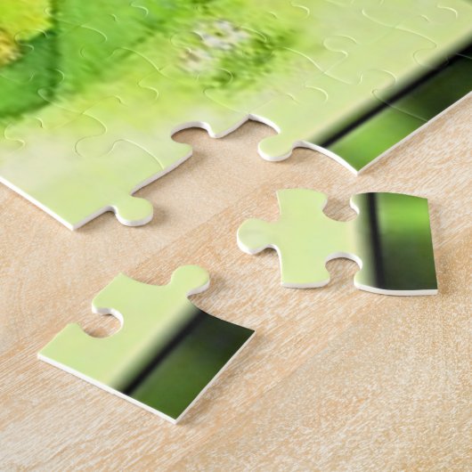 St patricks dayのマウスの帽子のクローバー ジグソーパズル (側面)