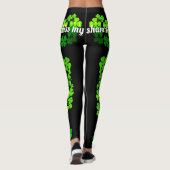 St patricks dayのレギングは私のシャムロックに接吻します レギンス (裏面)