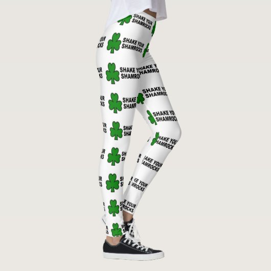 St patricks dayのレギンスはあなたのシャムロックを揺すります レギンス (右)