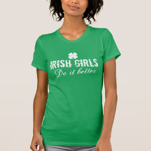 St patricks dayのワイシャツ のアイルランド人の女の子それはよくします tシャツ