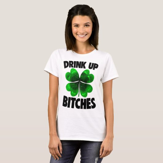 st patricks dayの女性の贈り物にビッチを飲む tシャツ (正面フル)