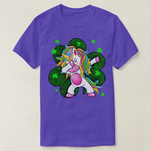 St patricks dayの女性 – ダビングUnicorn女の子の男の子 Tシャツ (デザイン正面)