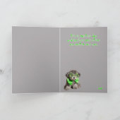 St patricks dayの幸運な犬 カード (内部)