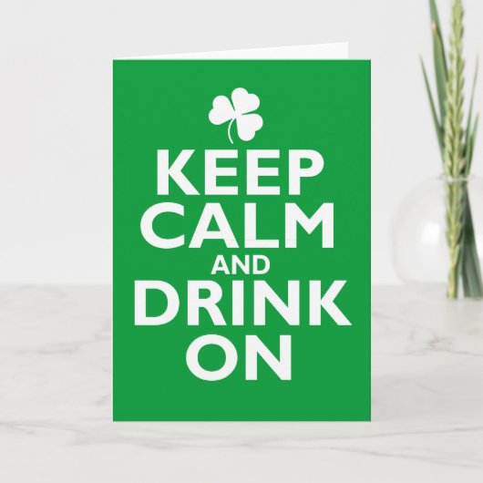 St patricks dayの穏やかなユーモアを保って下さい カード (正面)