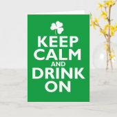 St patricks dayの穏やかなユーモアを保って下さい カード (黄色い花)