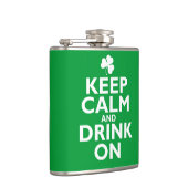 St patricks dayの穏やかなユーモアを保って下さい フラスク (右)