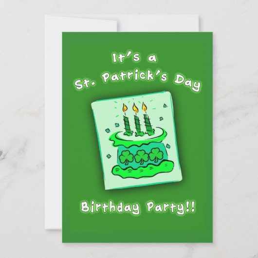 St patricks dayの誕生会のカスタムの招待状 招待状 (正面)