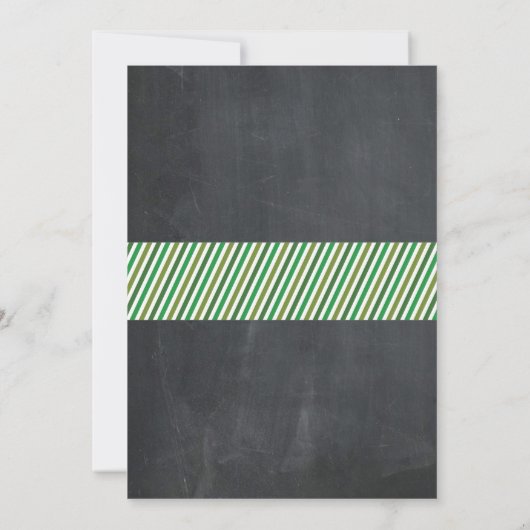 St patricks dayの誕生会の招待のシャムロック 招待状 (裏面)