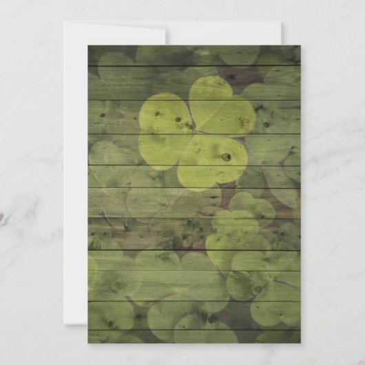 St patricks dayの誕生日Stハンバーグのポットの金ゴールドのシルクハット 招待状 (裏面)