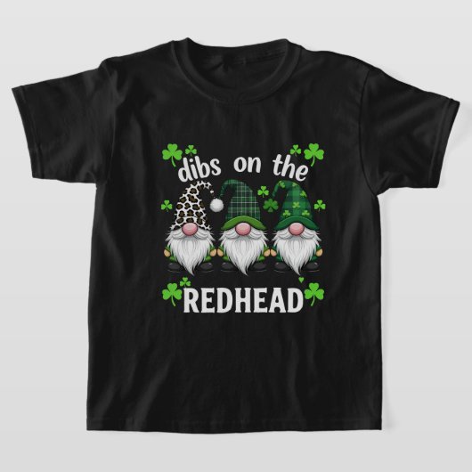 st patricks dayの赤毛シャムロックのディブ tシャツ (レイダウン)