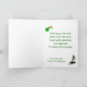 St patricks dayの願いは、あなたの道の「香り」である！ カード (内部)