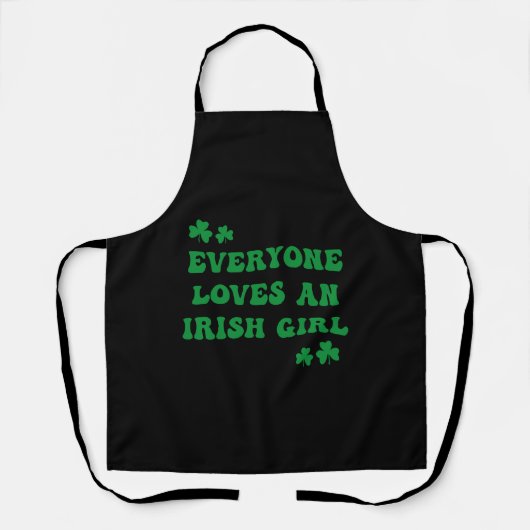 St patricks dayは皆アイルランド人女性を愛している エプロン (正面)