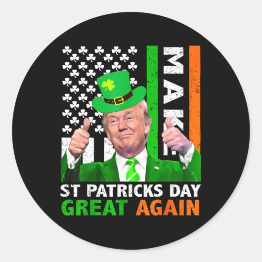 st patricks dayを再素晴らし度レプレおもしろいーアン ラウンドシール (正面)