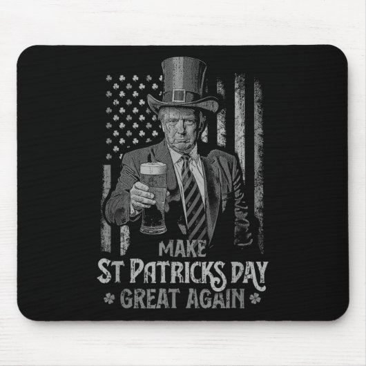 st patricks dayを再素晴らし度切り株シャムロックにする_2 マウスパッド (正面)