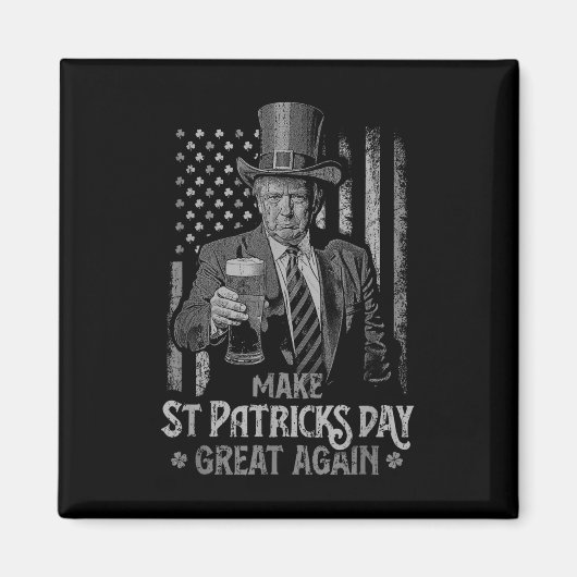 st patricks dayを再素晴らし度切り株シャムロックにする_2 マグネット (正面)