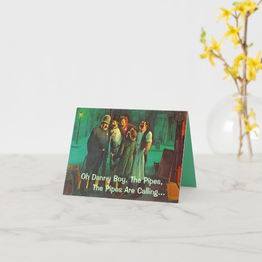 St patricks dayを歌っている親愛なる近隣の友人 カード (黄色い花)