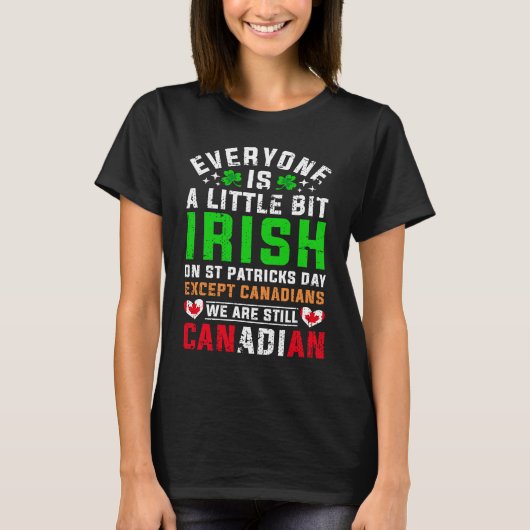 St patricks dayを除くカナダのリトルビットS Tシャツ (正面)