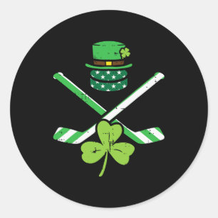 St patricks dayアイスホッケーサンパティスアイリッシュメンズ ラウンドシール