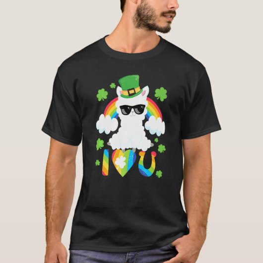 St patricks dayアイラマレインボーハートU H Tシャツ (正面)