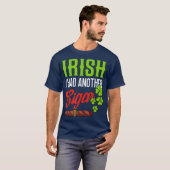 St patricks dayアイリおもしろいッシュシガースモーク tシャツ (正面フル)