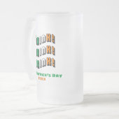 St patricks dayアイリッシュおもしろいかわいい飲み物 フロストグラスビールジョッキ (正面左)