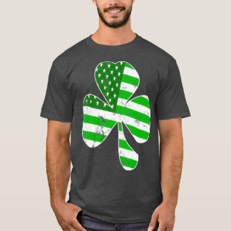 St patricks dayアイリッシュアメリカンシャムロックメンズ tシャツ